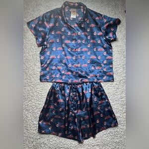 Cleveland Indians Pajamas Womens Large Chief Wahoo Matching Set Loungewear MLB